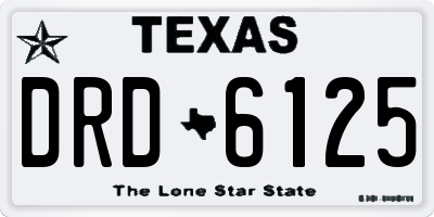 TX license plate DRD6125