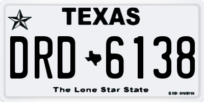 TX license plate DRD6138