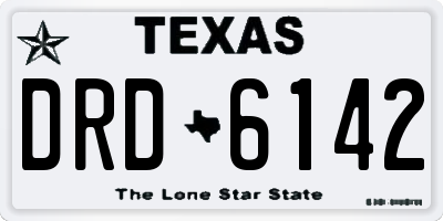 TX license plate DRD6142