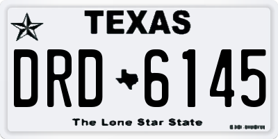 TX license plate DRD6145