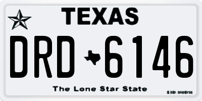 TX license plate DRD6146