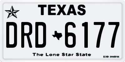 TX license plate DRD6177