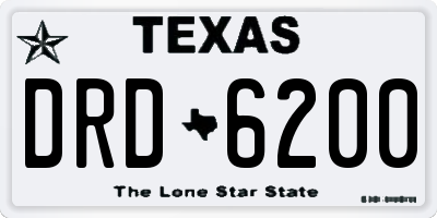 TX license plate DRD6200