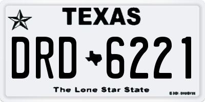 TX license plate DRD6221