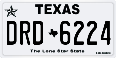 TX license plate DRD6224