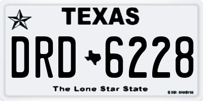 TX license plate DRD6228