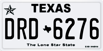 TX license plate DRD6276