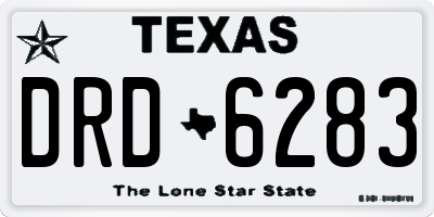 TX license plate DRD6283