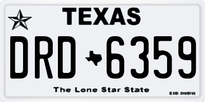 TX license plate DRD6359