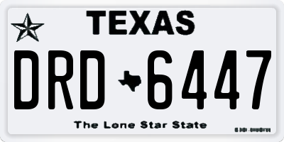 TX license plate DRD6447