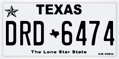 TX license plate DRD6474