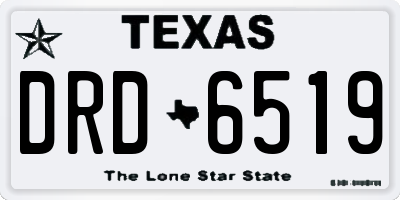 TX license plate DRD6519