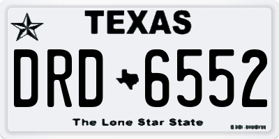 TX license plate DRD6552