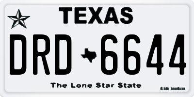 TX license plate DRD6644