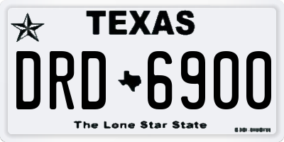 TX license plate DRD6900