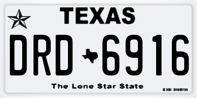 TX license plate DRD6916