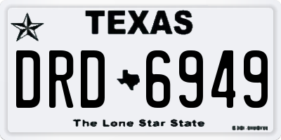 TX license plate DRD6949