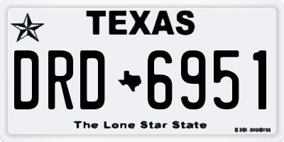 TX license plate DRD6951