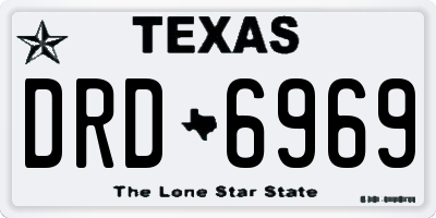 TX license plate DRD6969