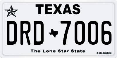 TX license plate DRD7006