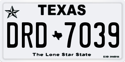 TX license plate DRD7039