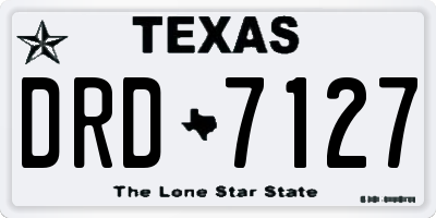 TX license plate DRD7127