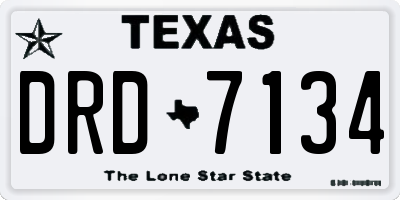 TX license plate DRD7134