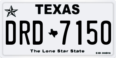 TX license plate DRD7150