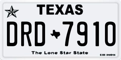 TX license plate DRD7910