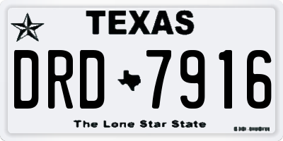 TX license plate DRD7916