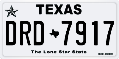 TX license plate DRD7917