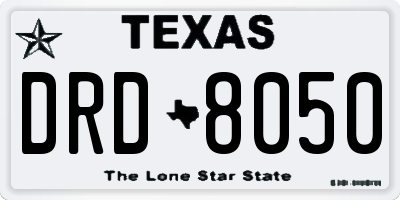 TX license plate DRD8050