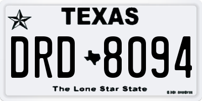 TX license plate DRD8094