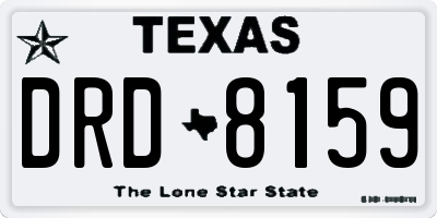 TX license plate DRD8159