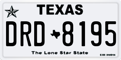 TX license plate DRD8195