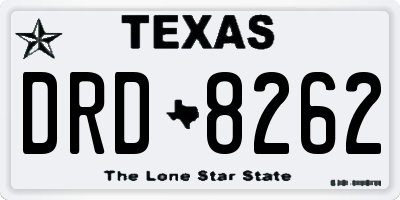 TX license plate DRD8262