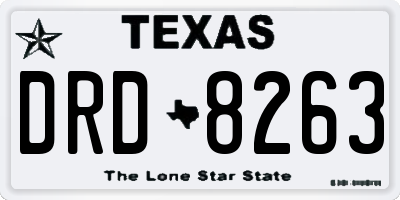 TX license plate DRD8263