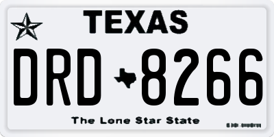 TX license plate DRD8266