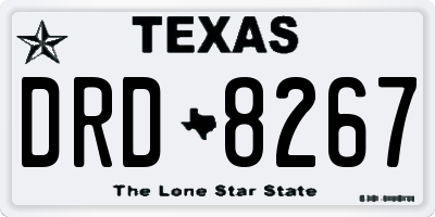 TX license plate DRD8267