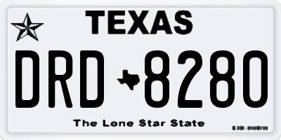 TX license plate DRD8280