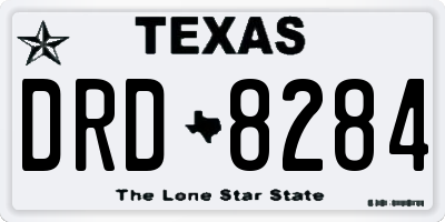 TX license plate DRD8284