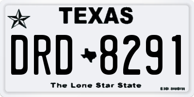 TX license plate DRD8291