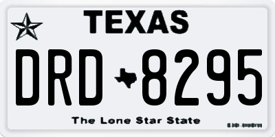 TX license plate DRD8295