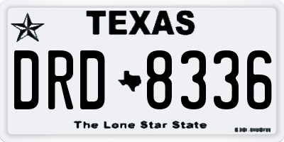 TX license plate DRD8336