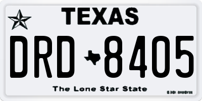 TX license plate DRD8405