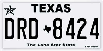 TX license plate DRD8424