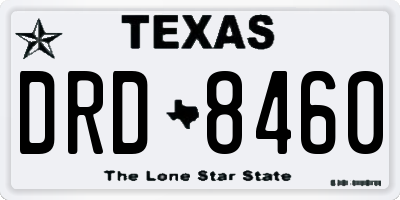 TX license plate DRD8460