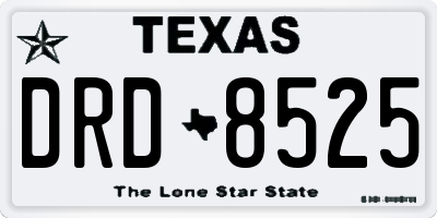 TX license plate DRD8525