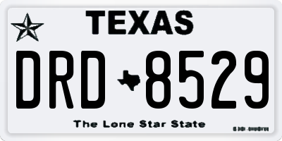 TX license plate DRD8529