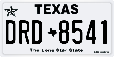 TX license plate DRD8541